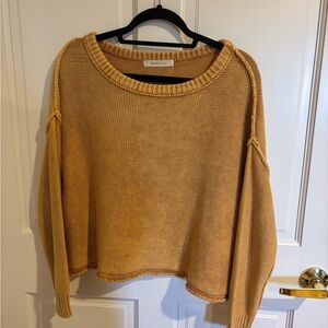 Mustard Seed Golden Knit Sweater